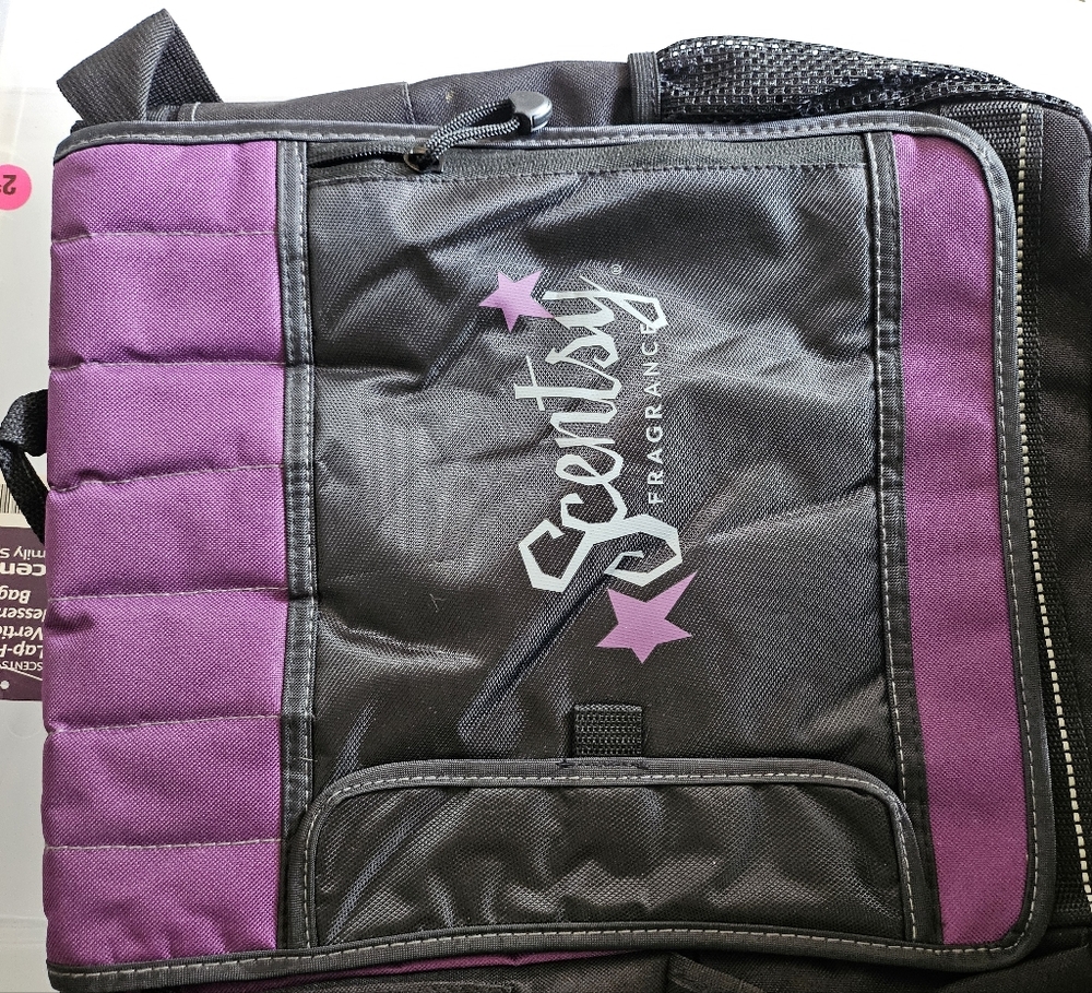 Scentsy Black and Purple Laptop Backpack